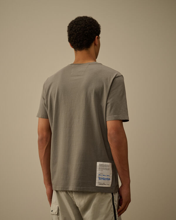 C.p. Company 24/1 Jersey Horizontal Logo T-Shirt SMOKED PEARL - GREY