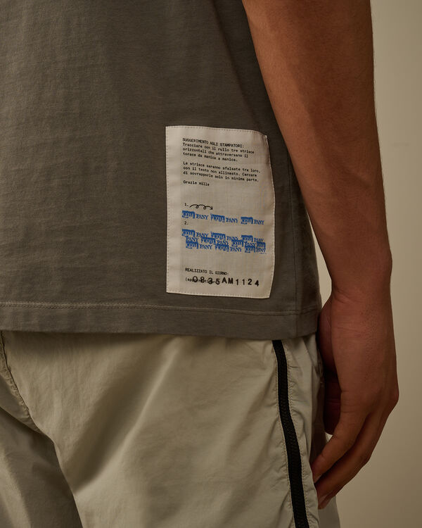 C.p. Company 24/1 Jersey Horizontal Logo T-Shirt SMOKED PEARL - GREY