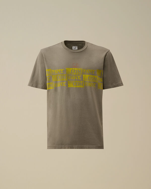 c.p. company 24/1 Jersey Horizontal Logo T-Shirt SMOKED PEARL - GREY