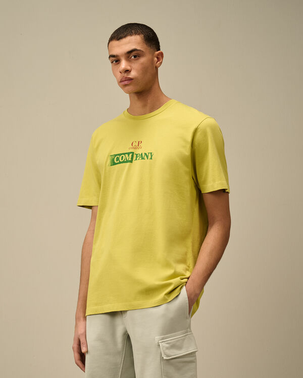 C.p. Company 24/1 Jersey Logo T-Shirt CRESS GREEN - YELLOW