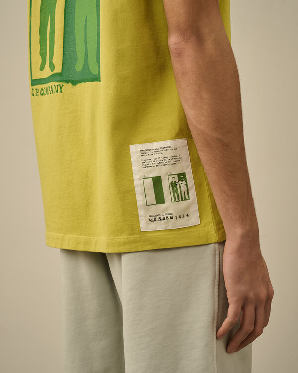 C.p. Company 24/1 Jersey Logo T-Shirt CRESS GREEN - YELLOW