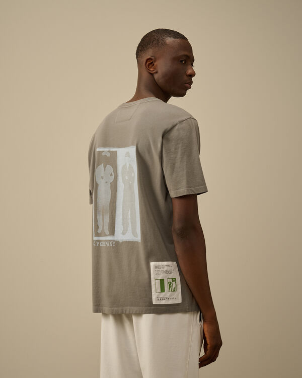 C.p. Company 24/1 Jersey Logo T-Shirt SMOKED PEARL - GREY