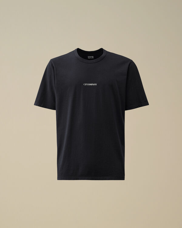 c.p. company 24/1 Jersey Logo T-Shirt TOTAL ECLIPSE - BLUE