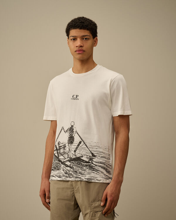 C.p. Company 24/1 Jersey Man In The Sea T-Shirt GAUZE WHITE