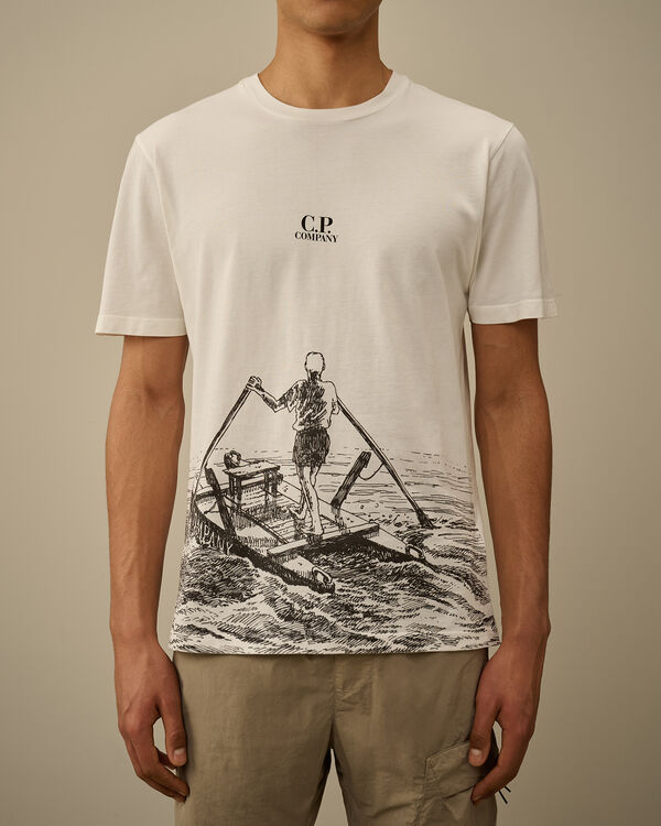 C.p. Company 24/1 Jersey Man In The Sea T-Shirt GAUZE WHITE