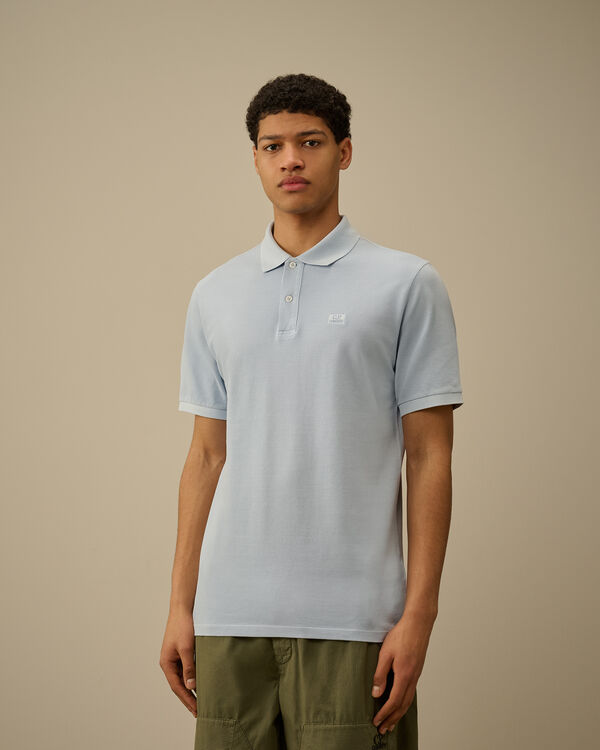 C.p. Company 24/1 Piquet Logo Polo CERULEAN - LIGHT-BLUE