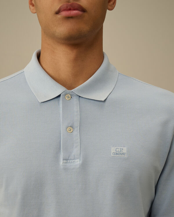 C.p. Company 24/1 Piquet Logo Polo CERULEAN - LIGHT-BLUE