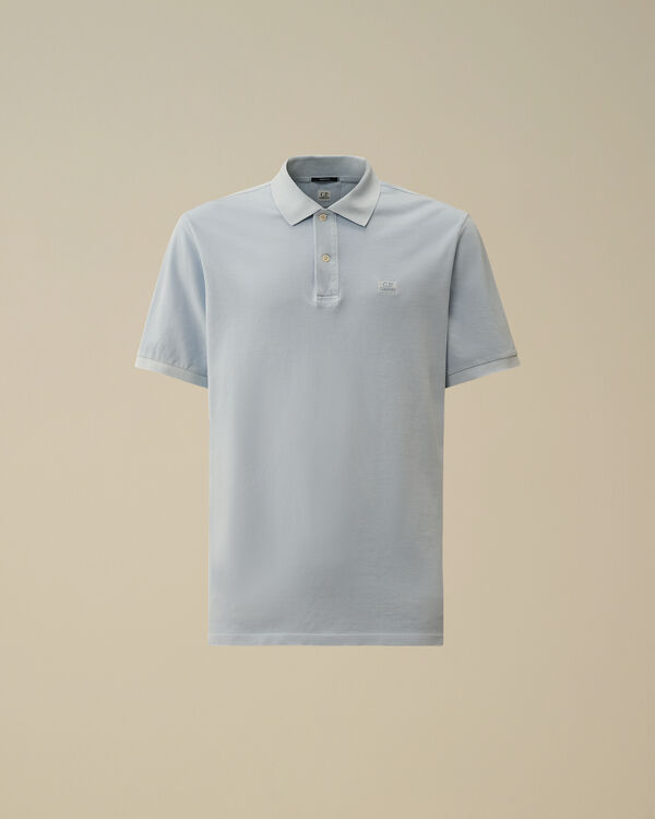 c.p. company 24/1 Piquet Logo Polo CERULEAN - LIGHT-BLUE