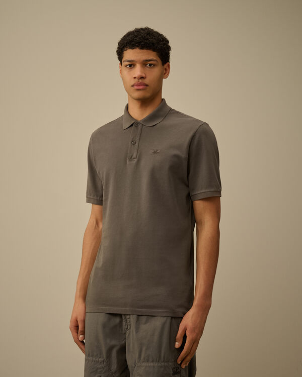 C.p. Company 24/1 Piquet Logo Polo SMOKED PEARL - GREY
