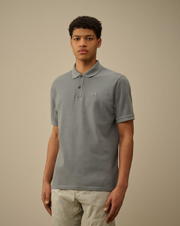 C.p. Company 24/1 Piquet Logo Polo STORMY WEATHER - BLUE