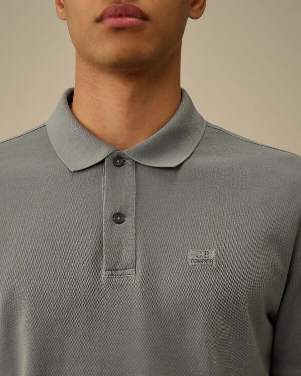C.p. Company 24/1 Piquet Logo Polo STORMY WEATHER - BLUE