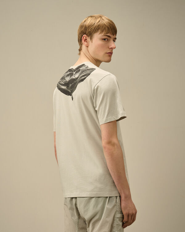 C.p. Company 30/1 Jersey Back Goggle T-Shirt BLUE FOX - GREY