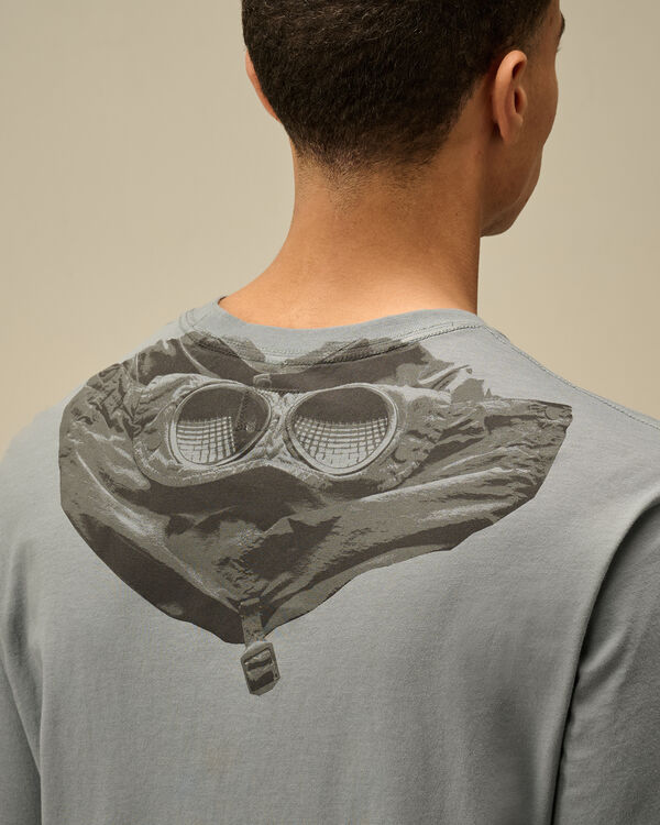 C.p. Company 30/1 Jersey Back Goggle T-Shirt STORMY WEATHER - BLUE