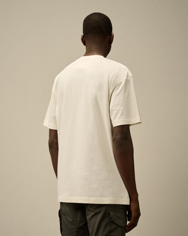 C.p. Company 30/1 Jersey Blurred Logo T-Shirt GAUZE WHITE