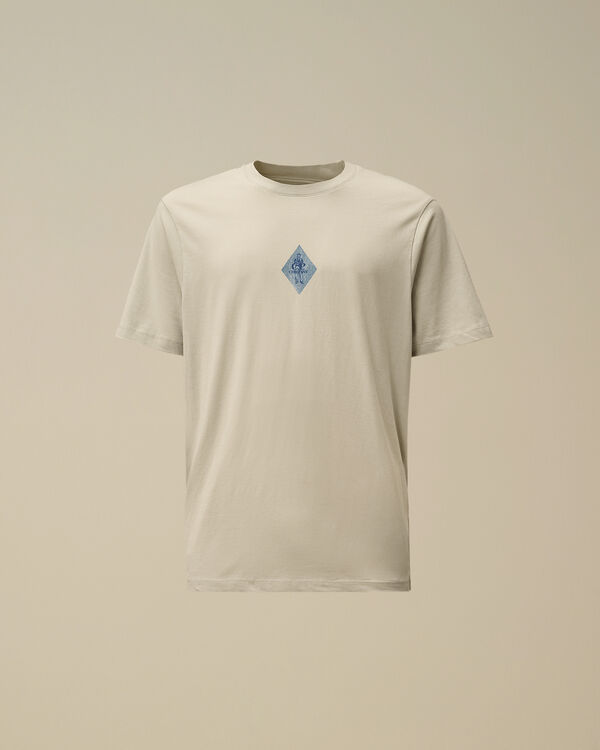 c.p. company 30/1 Jersey British Sailor Logo T-Shirt BLUE FOX - GREY