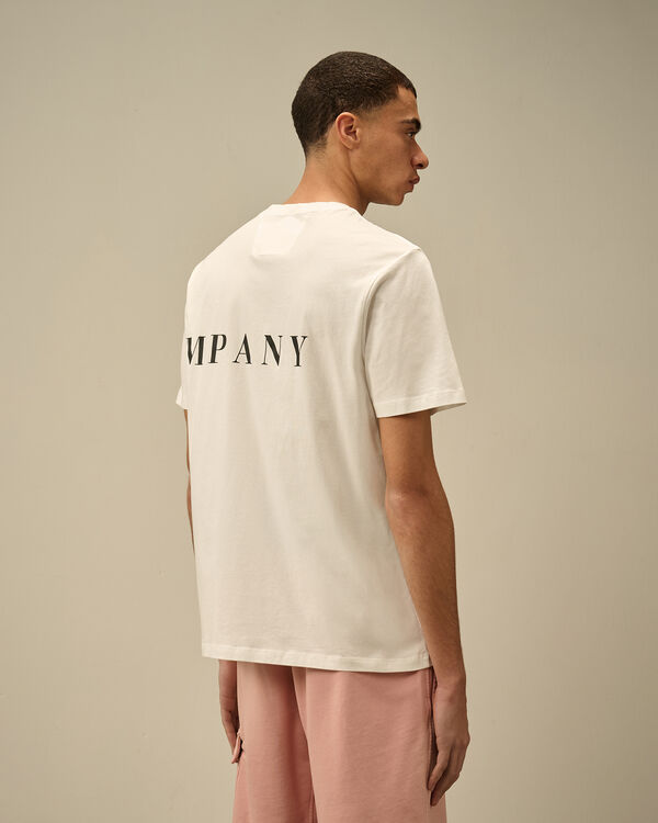 C.p. Company 30/1 Jersey Front-Back Logo T-Shirt GAUZE WHITE