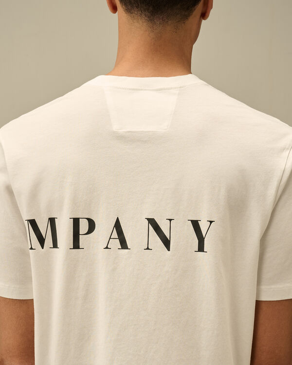 C.p. Company 30/1 Jersey Front-Back Logo T-Shirt GAUZE WHITE