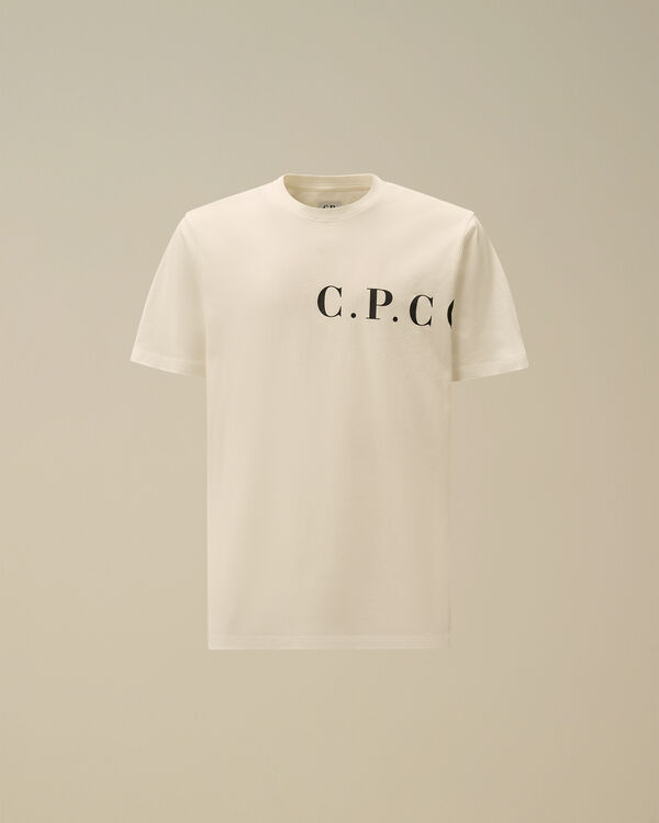 c.p. company 30/1 Jersey Front-Back Logo T-Shirt GAUZE WHITE