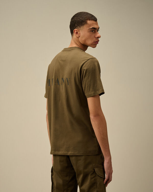 C.p. Company 30/1 Jersey Front-Back Logo T-Shirt IVY GREEN