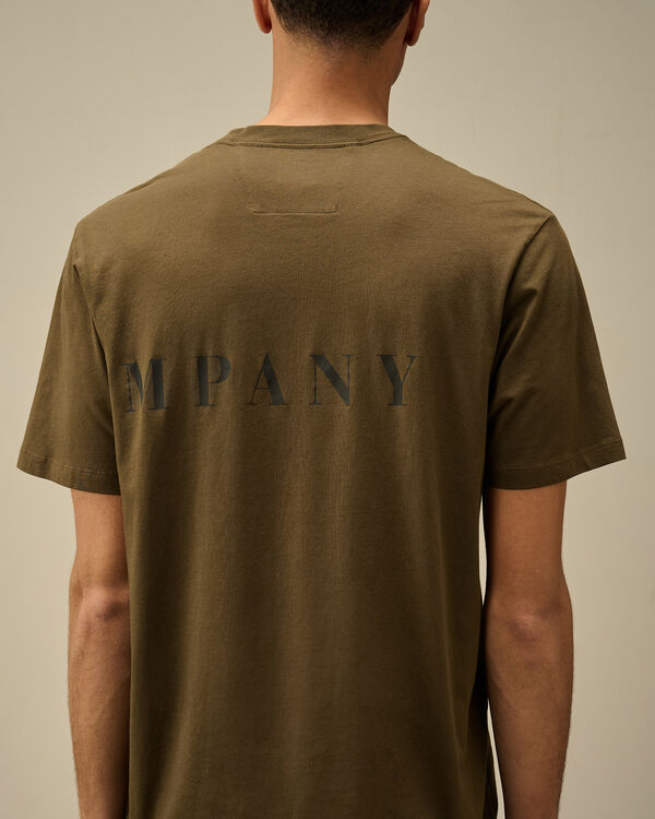 C.p. Company 30/1 Jersey Front-Back Logo T-Shirt IVY GREEN