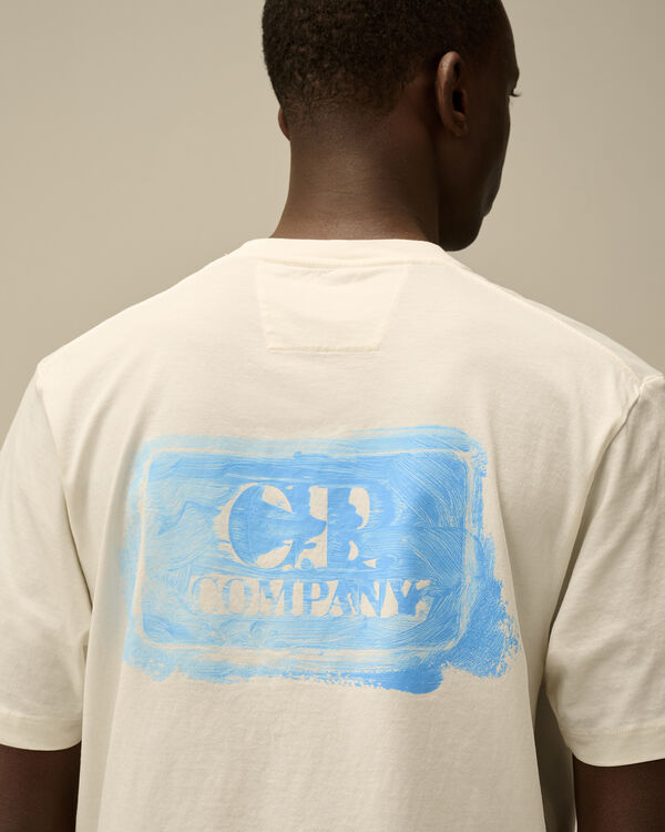 C.p. Company 30/1 Jersey Graphic Logo T-Shirt GAUZE WHITE
