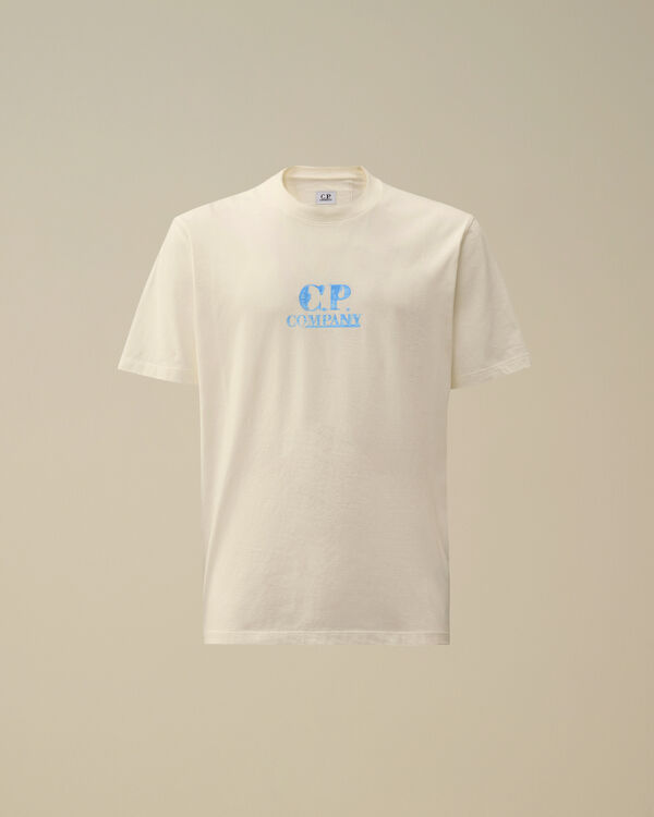 c.p. company 30/1 Jersey Graphic Logo T-Shirt GAUZE WHITE