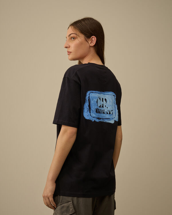 C.p. Company 30/1 Jersey Graphic Logo T-Shirt TOTAL ECLIPSE - BLUE