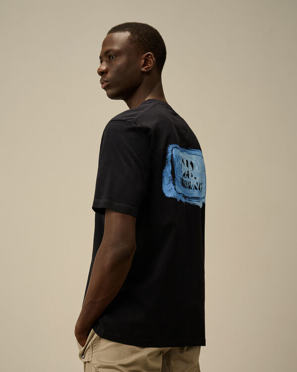 C.p. Company 30/1 Jersey Graphic Logo T-Shirt TOTAL ECLIPSE - BLUE