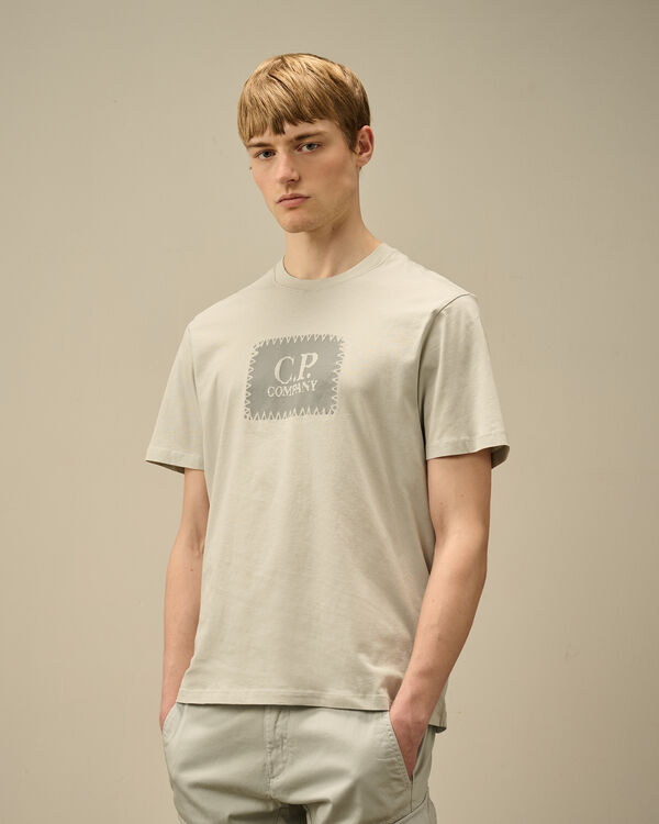 C.p. Company 30/1 Jersey Logo Label T-Shirt BLUE FOX - GREY