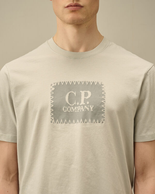 C.p. Company 30/1 Jersey Logo Label T-Shirt BLUE FOX - GREY