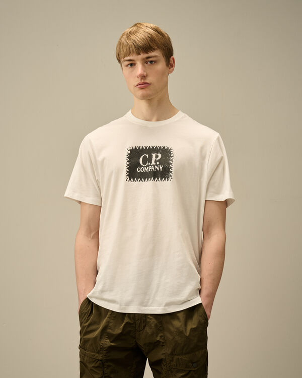 C.p. Company 30/1 Jersey Logo Label T-Shirt GAUZE WHITE