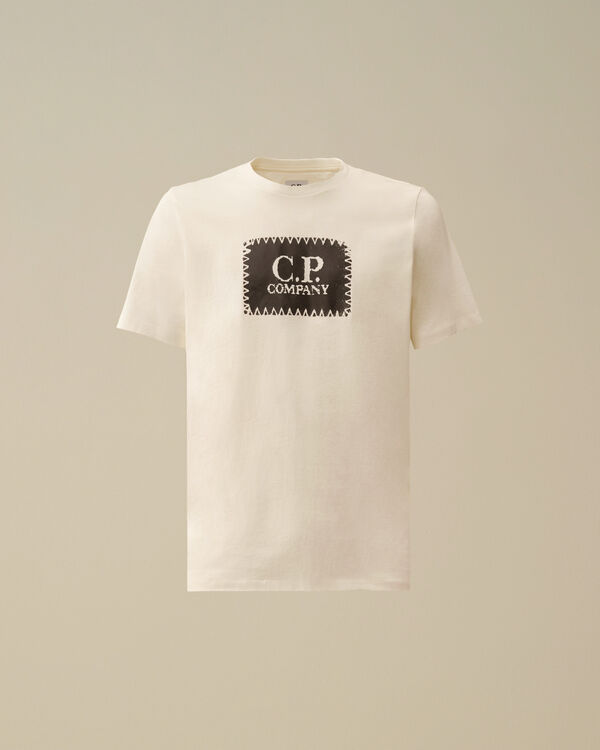c.p. company 30/1 Jersey Logo Label T-Shirt GAUZE WHITE