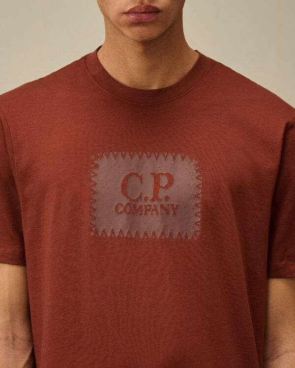 C.p. Company 30/1 Jersey Logo Label T-Shirt SABLE - BROWN