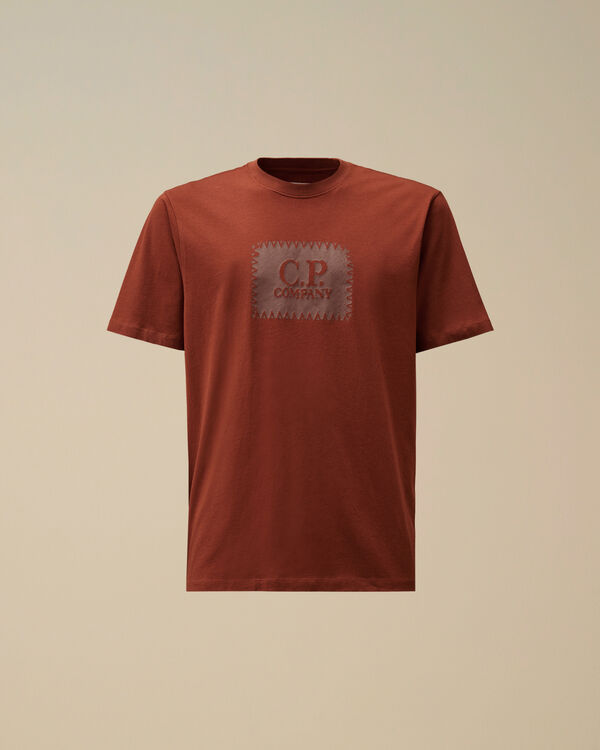 c.p. company 30/1 Jersey Logo Label T-Shirt SABLE - BROWN