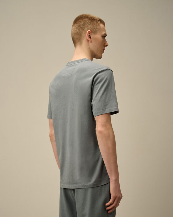 C.p. Company 30/1 Jersey Logo Label T-Shirt STORMY WEATHER - BLUE