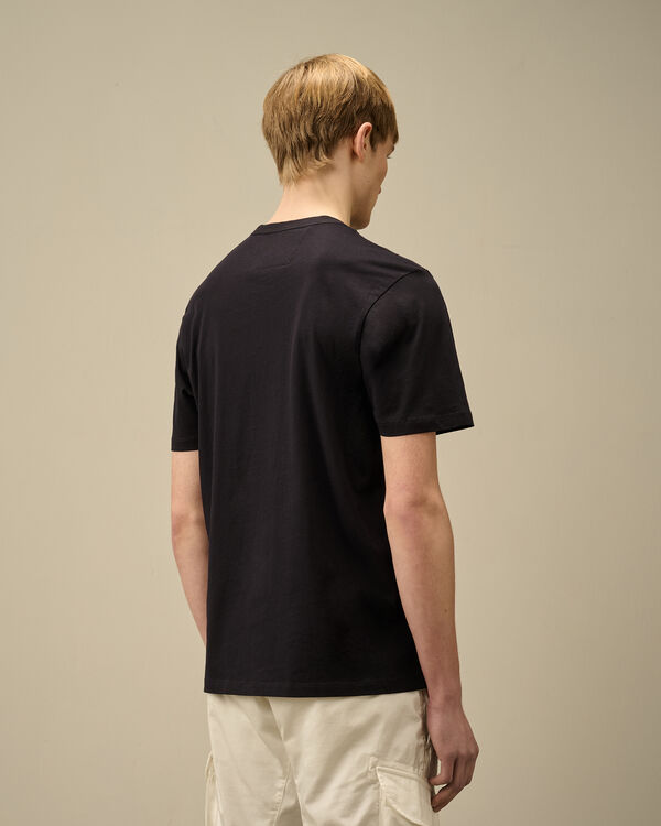 C.p. Company 30/1 Jersey Logo Label T-Shirt TOTAL ECLIPSE - BLUE