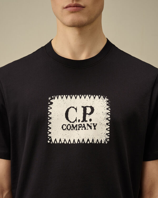 C.p. Company 30/1 Jersey Logo Label T-Shirt TOTAL ECLIPSE - BLUE
