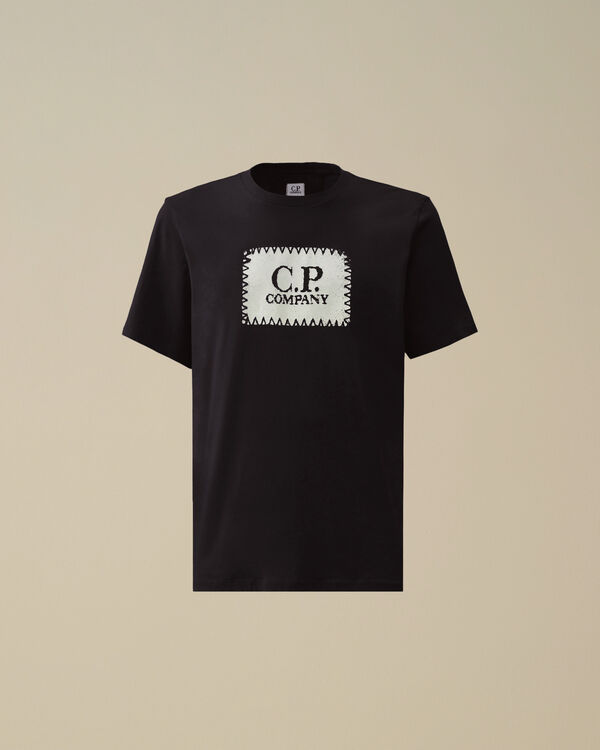 c.p. company 30/1 Jersey Logo Label T-Shirt TOTAL ECLIPSE - BLUE