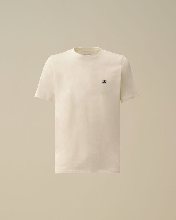 c.p. company 30/1 Jersey Logo Patch T-Shirt GAUZE WHITE