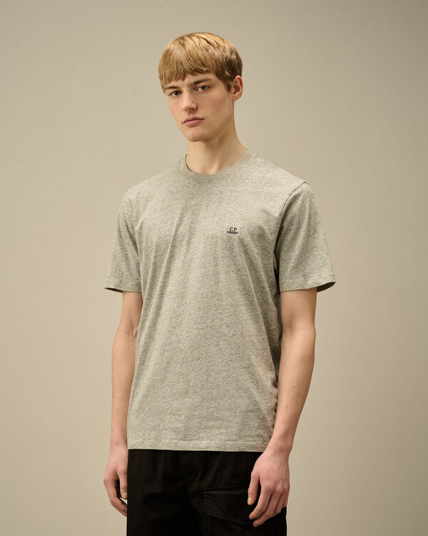 C.p. Company 30/1 Jersey Logo Patch T-Shirt GREYSTONE MELANGE - GREY
