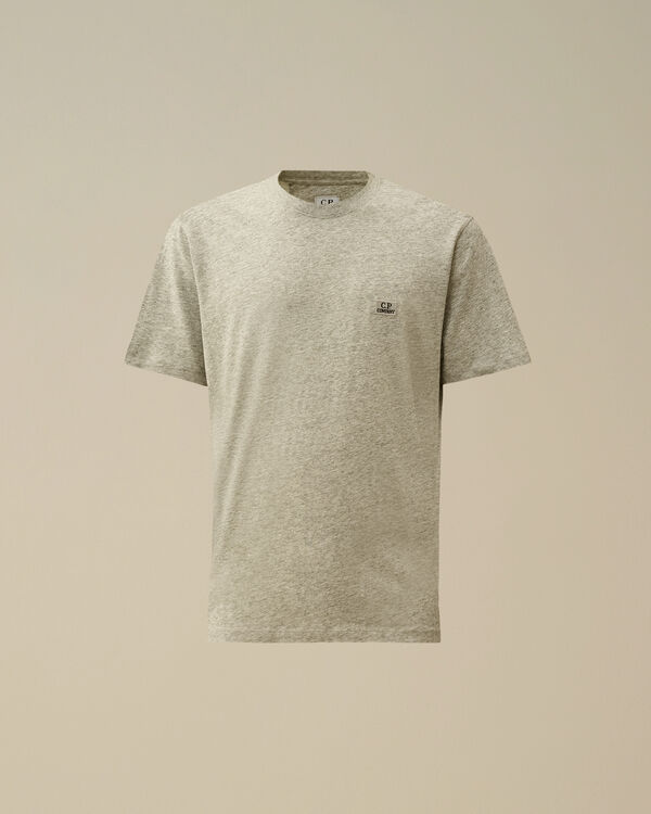 c.p. company 30/1 Jersey Logo Patch T-Shirt GREYSTONE MELANGE - GREY