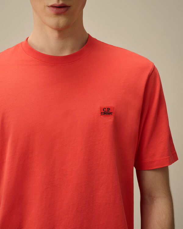 C.p. Company 30/1 Jersey Logo Patch T-Shirt POINCIANA - ORANGE