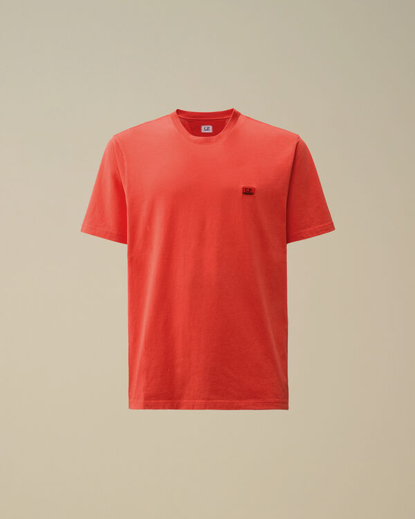 c.p. company 30/1 Jersey Logo Patch T-Shirt POINCIANA - ORANGE