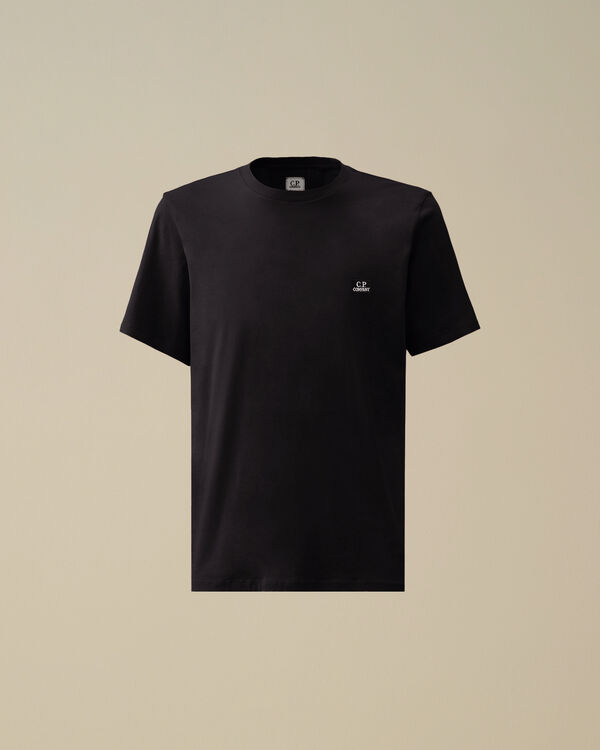 c.p. company 30/1 Jersey Logo Patch T-Shirt TOTAL ECLIPSE - BLUE