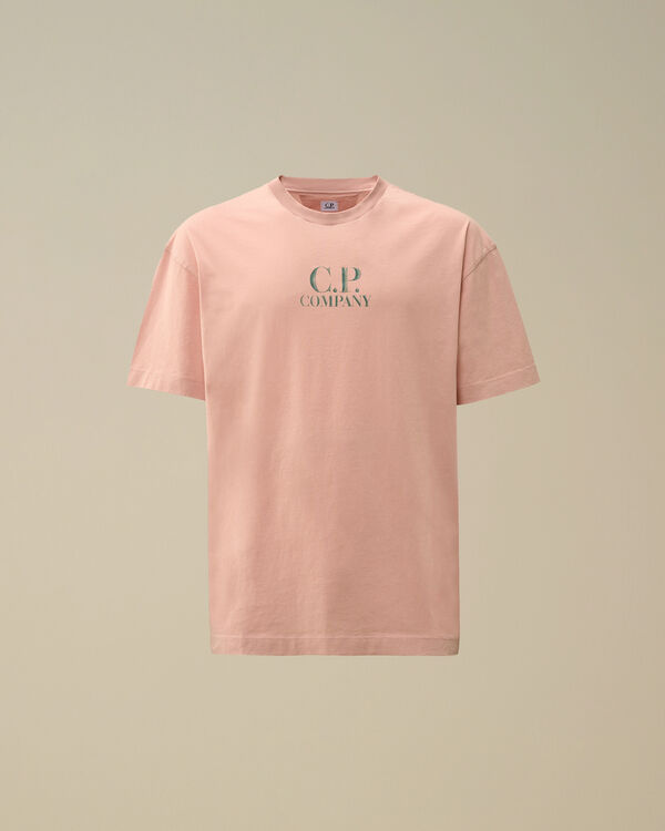 c.p. company 30/1 Jersey Logo T-Shirt MISTY ROSE - PINK