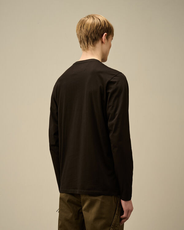 C.p. Company 30/1 Jersey Longsleeve Logo T-Shirt BLACK