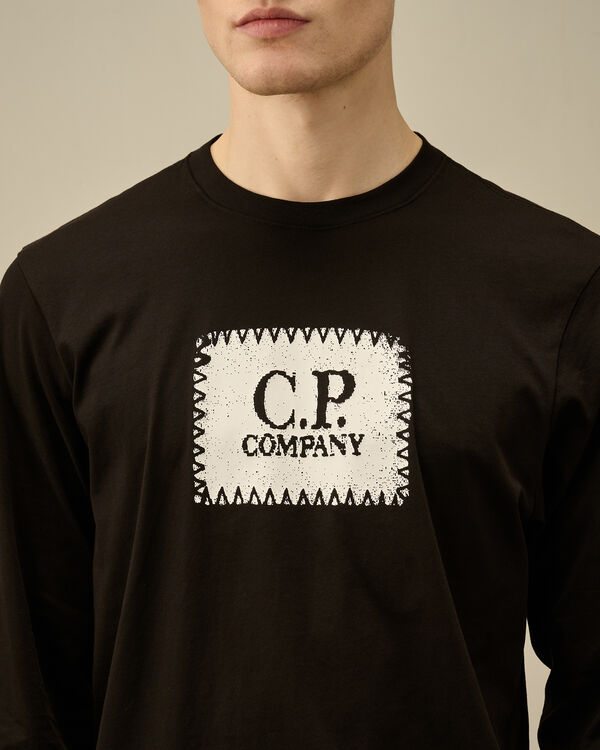 C.p. Company 30/1 Jersey Longsleeve Logo T-Shirt BLACK