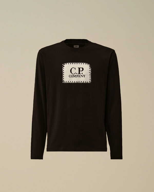 c.p. company 30/1 Jersey Longsleeve Logo T-Shirt BLACK
