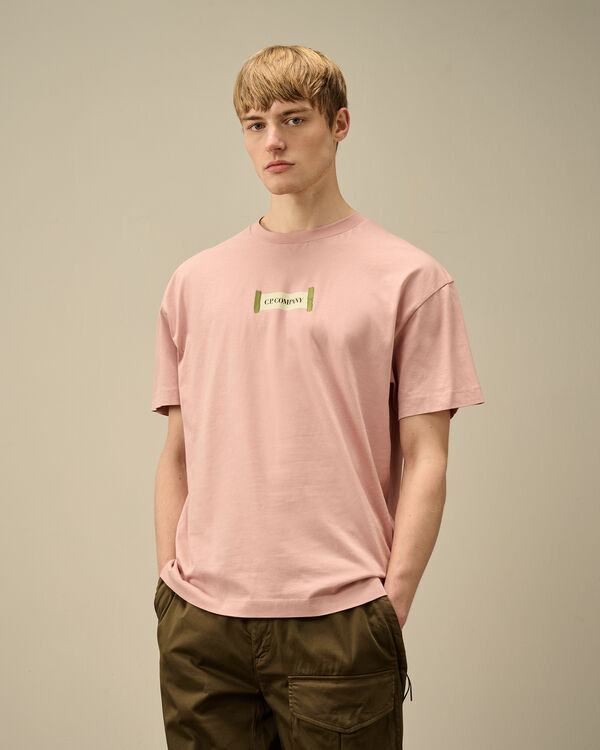 C.p. Company 30/1 Jersey Printed Logo T-Shirt MISTY ROSE - PINK