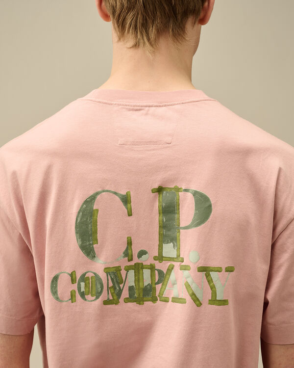 C.p. Company 30/1 Jersey Printed Logo T-Shirt MISTY ROSE - PINK